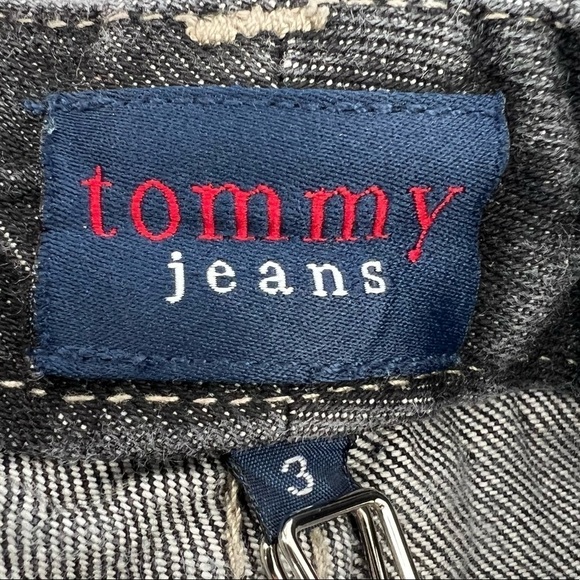 Tommy Hilfiger Black Bootcut Tommy Distressed Denim Jeans Size 3 Women’s - Picture 2 of 5